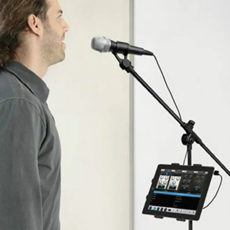 

tablet holder and phone holder for Microphone stand ABC plastic mount for Apple Ipad for Iphone 4.5-10.5'' ereader car backseat