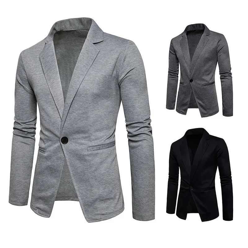 

Coat Men's Spring and Autumn Fashion Men's Wear One Buckle Leisure Small Suit Solid Color Jacket Mens Suits Blazers Blazer Man