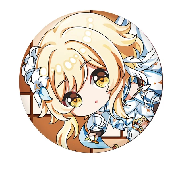 Free Shipping 58mm Online Game Genshin Impact Brooch Pin Cosplay Badge Accessories For Clothes Backpack Decoration Gift 15