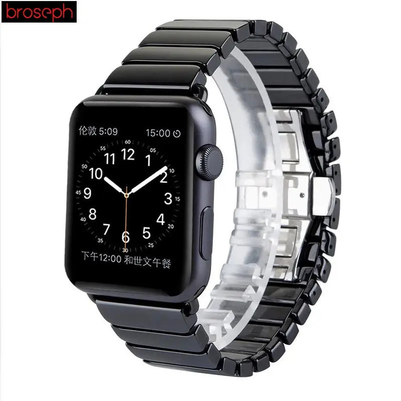 

Strap for Apple Watch 3 Band 38mm 42mm Ceramic Watch Straps for iWatch Series 1 2 3 Wristband Belt Bracelet Watch Accessories