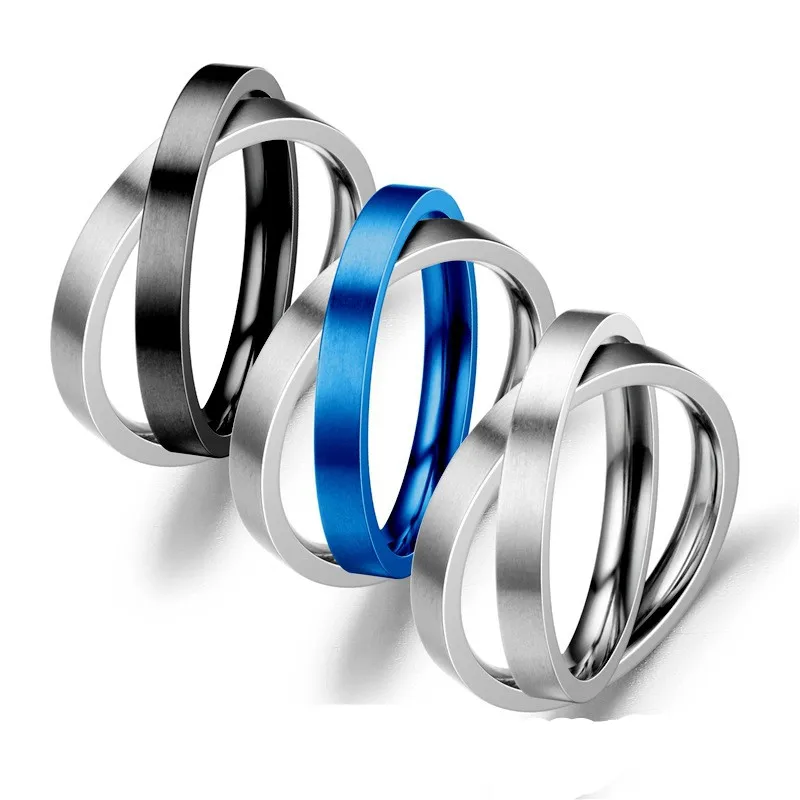 

Bxzyrt Women Men Punk Ring Stainless Steel Double Rings For Men Women Fashion Relief Jewelry Wholesale Regalos Para San Valentin