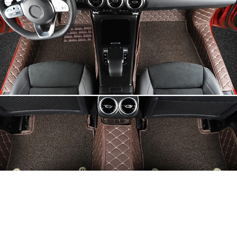 Lsrtw2017 для Mercedes Benz A Class A200 A180 автомобильный коврик для ног ковер аксессуары для интерьера - Название цвета: brown beige wire
