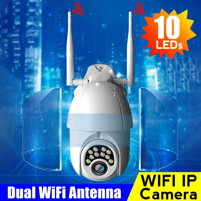 

Security Wifi IP Camera 1080P PTZ 4X Zoom 10 LED Outdoor IP66 Waterproof Speed Dome CCTV Security Surveillance Camera Monitor