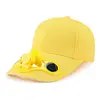 Summer Solar Panel Powered Cooling Fan Baseball Cap Outdoor Peaked Sun Visor Hat 5