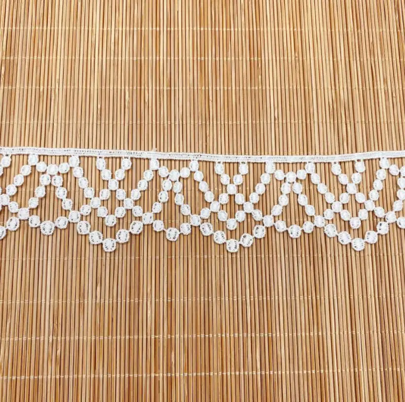 2 Yards/lot 4.3cm WIdth White Black Lace Trim Water Soluble Embroidery Lace DIY Fabric Clothing Accessories lace fabric,lace garment accessories,lace sewing supplies,lace decoration,lace accessories,lace sewing accessories,clothing accessories