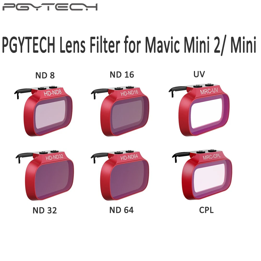 Фильтр объектива PGYTECH Mavic Mini 2 UV CPL профессиональная версия фильтр ND 8 16 32 64 для DJI