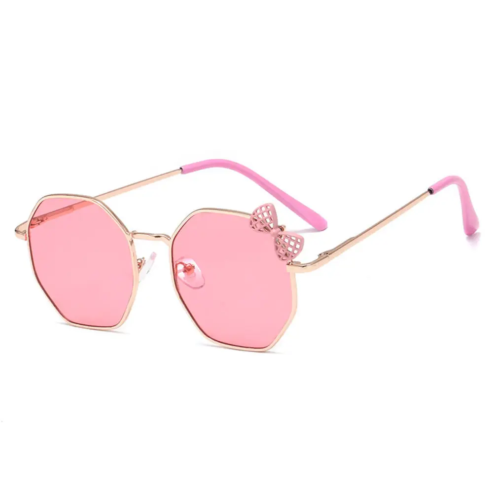 1pc Fashion Girls Bow Sunglasses Metal Frame Kids Glasses Children Outdoor Goggles Party Eyewear Cute Sun Glasses New