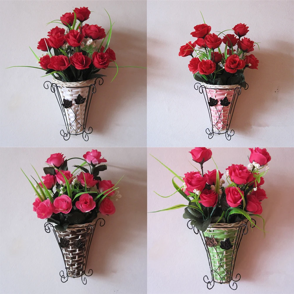 Vintage Weave Vine Wall Hanging Flower Basket Flower Arrangment Home Decor New