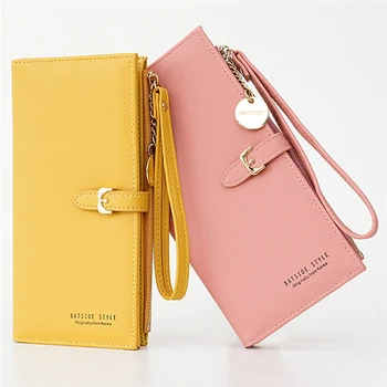 

Wristband Women Long Wallet Many Departments Female Wallets Clutch Lady Purse Zipper Phone Pocket Card Holder Ladies Carteras