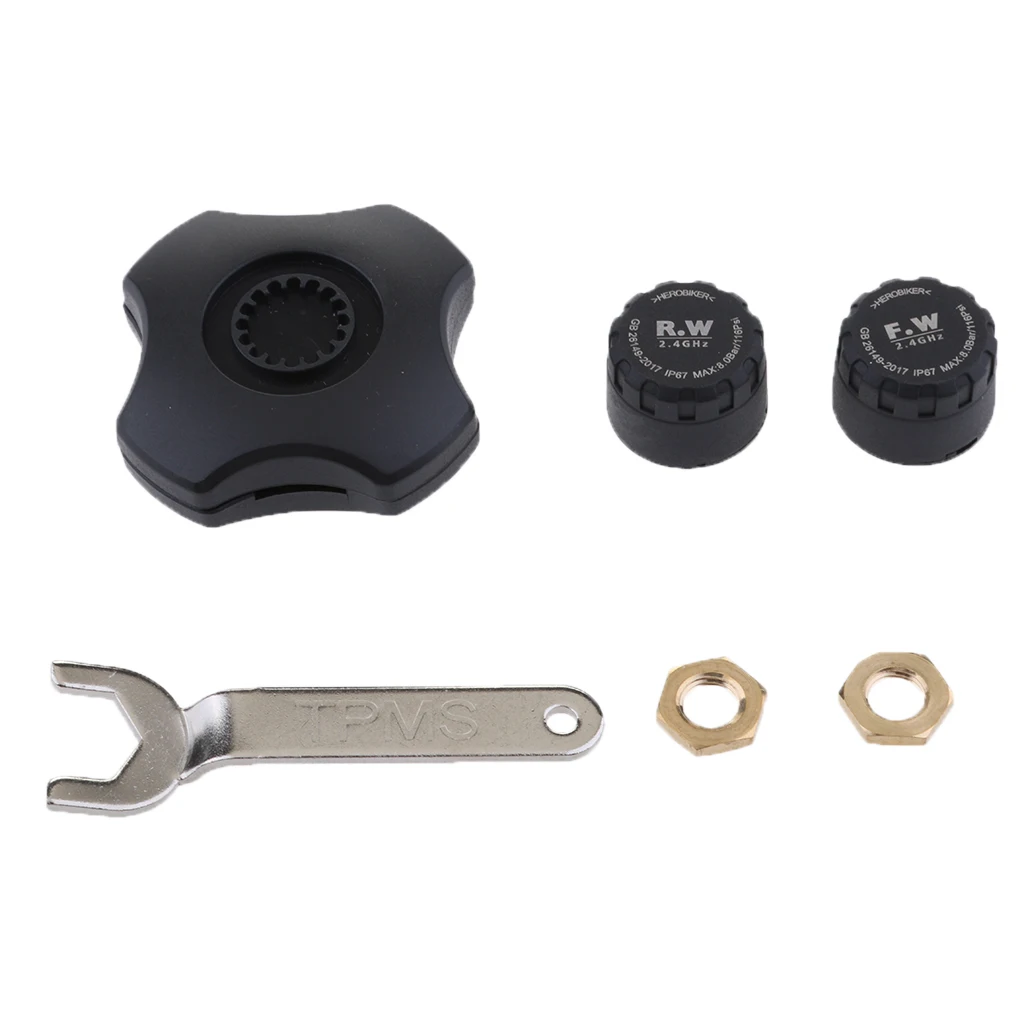 ATyre система контроля давления TPMS Bluetooth Автомобильный мотоцикл 2 крышки