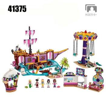 

New Friends Set Amusement Park Fit for lepining Friends 41375 Model Building Block Bricks Toys For Girl Christmas Gifts