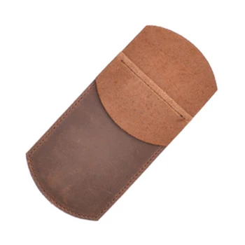 

Essentials Handmade Pencil Case Work PU Leather Portable Durable Office Pen Holder Pocket Protector Student School Supplies