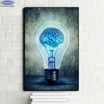 

New arrival full square/round Diamond Embroidery Lamp Brain Diy Diamond Painting 5d diamond mosaic Modern Home Decoration