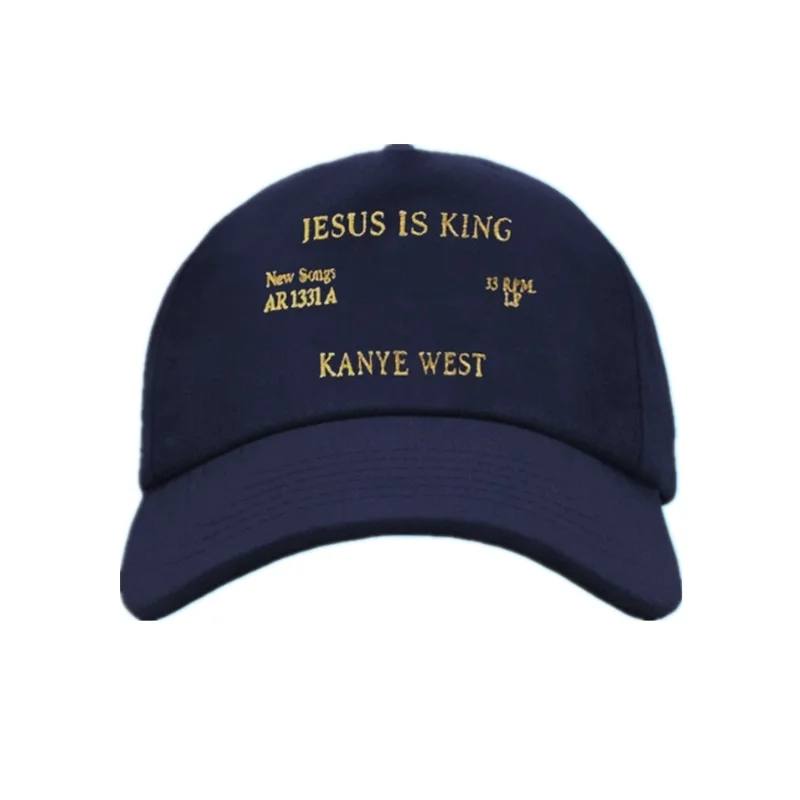 Kanye West Jesus Is King альбом бейсболки шляпа c вышивкой, для отца унисекс для женщин и мужчин кепки последний альбом Snapback - Цвет: navy blue