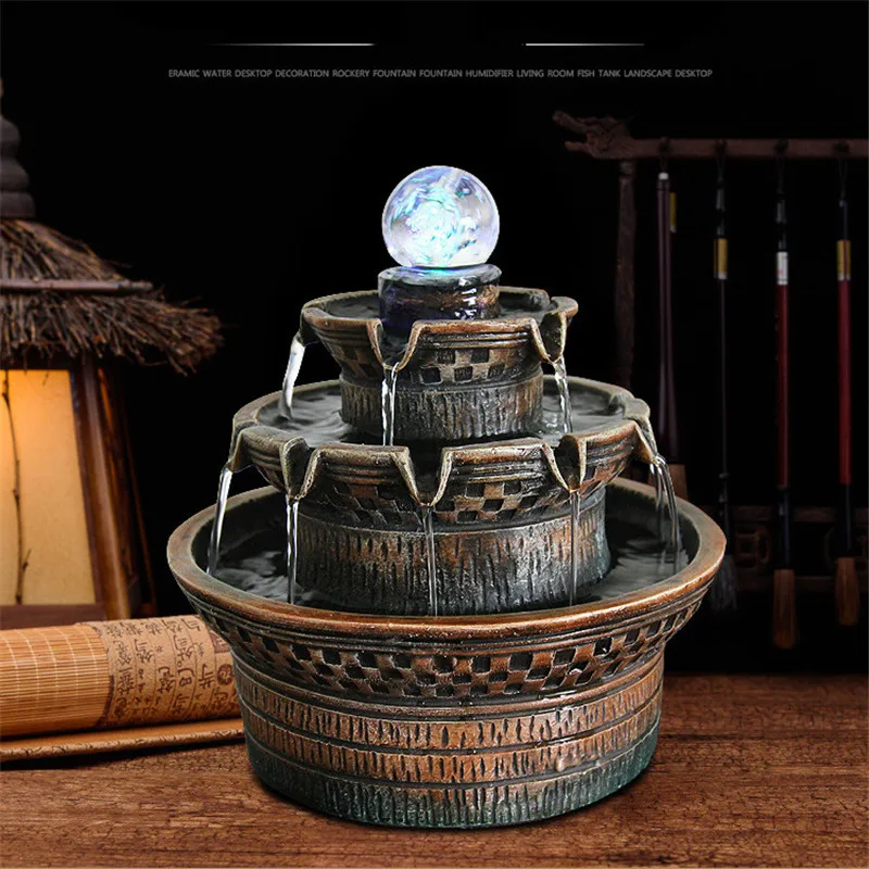 ForCats3StoryFountainDecorWaterfallDesktopIndoorPetWater