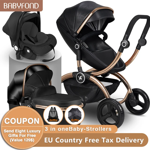 $US $408.58  2019 4 in 1 Baby stroller two-way lightweight high landscape baby stroller European royal luxury st