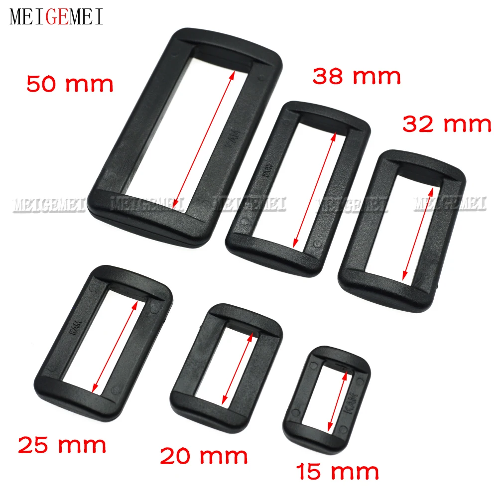 10pcs Loops Looploc Side Release Buckles Plastic Rectangle Rings