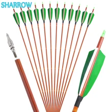 

6/12Pcs 30 Inches Mixed Carbon Arrow Spine 500 OD 7.8mm for Outdoor Archery Compound/Recurve Bow Hunting Shooting Accessoreis