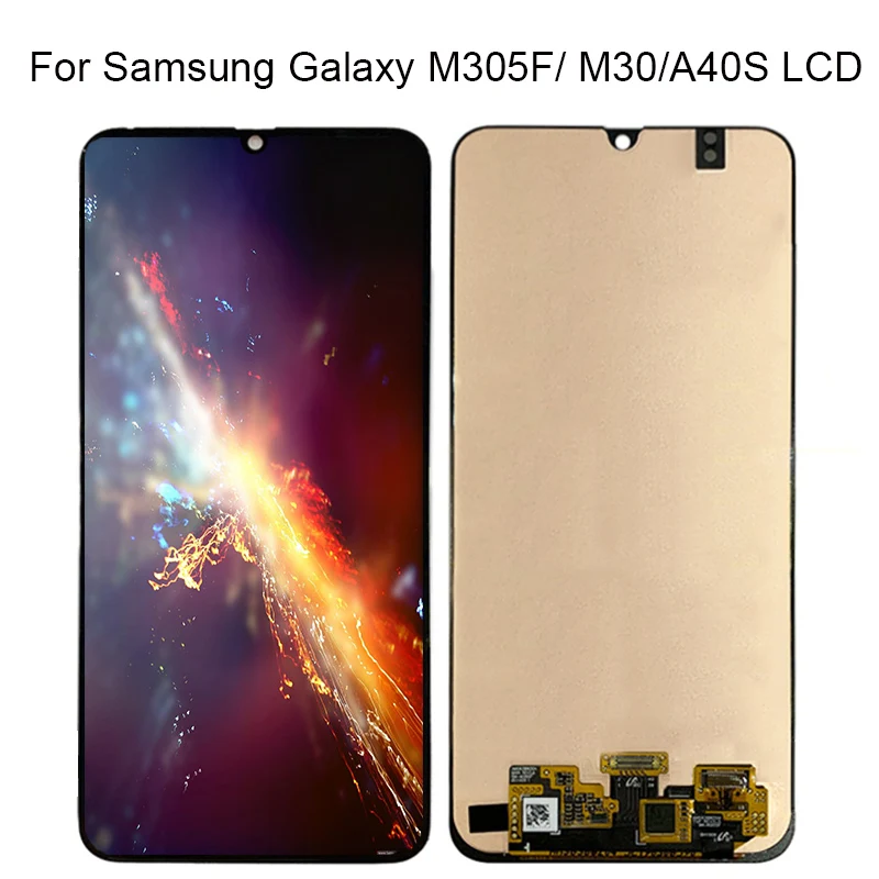 AMOLED 6 4 &quotдля samsung Galaxy M30 2019 M305F ЖК дисплей с сенсорным экраном дигитайзер в сборе