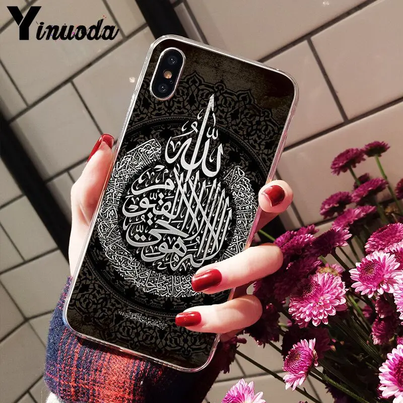 Yinuoda Мусульманский Исламский Sceneary цветок цитаты чехол для телефона iPhone X XS MAX 6 6s 7 7plus 8 8Plus 5 5S SE XR 11 pro max - Цвет: A10