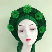 Зеленый цвет африканский уже делает Sego головной убор дамы вечерние или свадебные Авто геле 1 шт./пакет