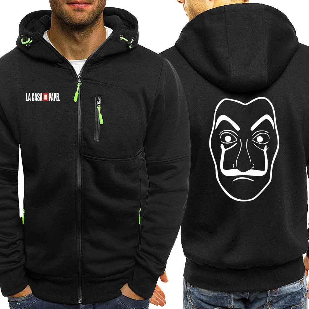 Jacket Mens Hooded Sweatshirts La Casa De Papel Vintage Print Autumn 2019 Hot Sale Casual Coat 2