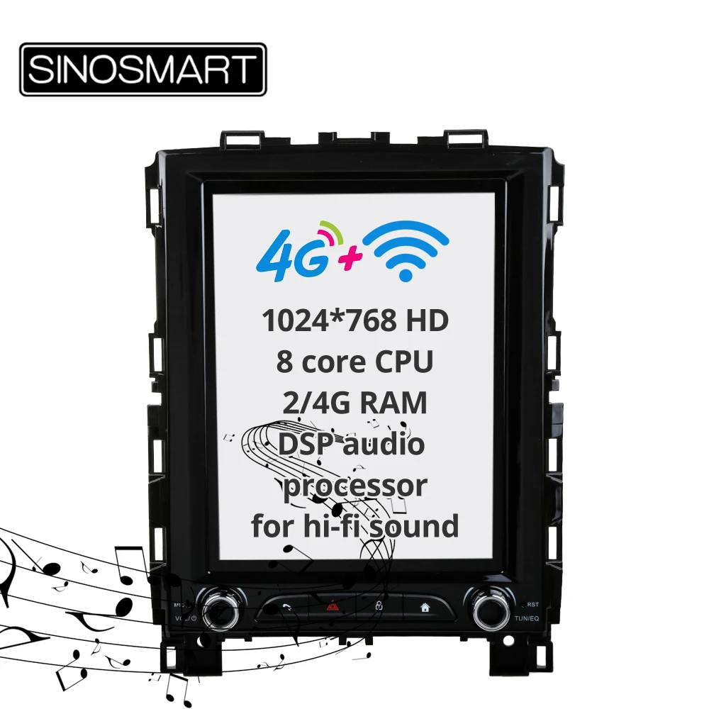 

Sinosmart 9.7 inch 2 Din Tesla Style Vertical HD screen Android 8.1 Car Navigation GPS Radio for Renault Megane 4 2017-2019