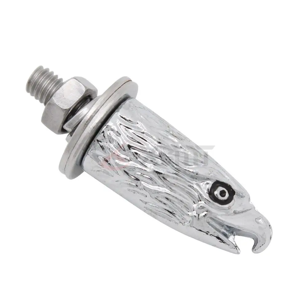 2pcs Motor Modified Chrome Decorative License Plate Eagle Head Screw for Harley