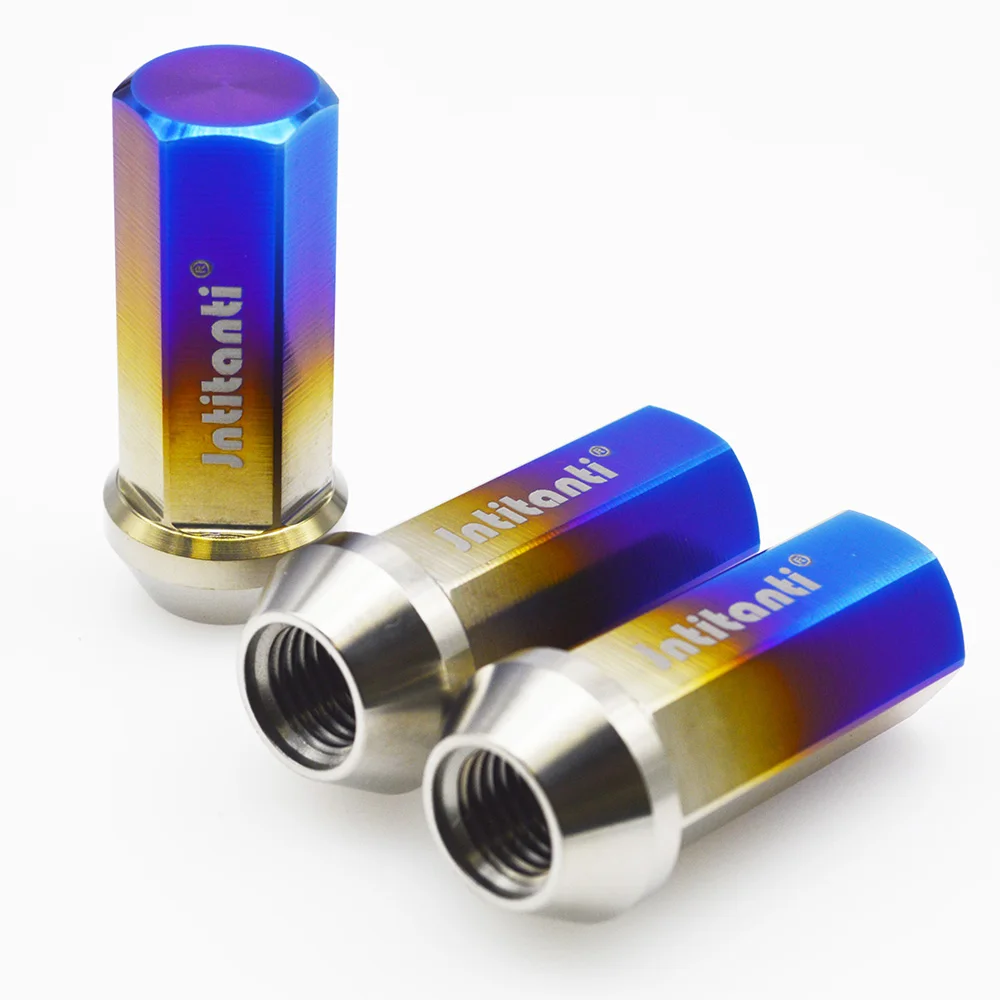 M12 * 1 5*45 Горелая синяя полностью Шестигранная Gr5 титановая гайка с закрытым