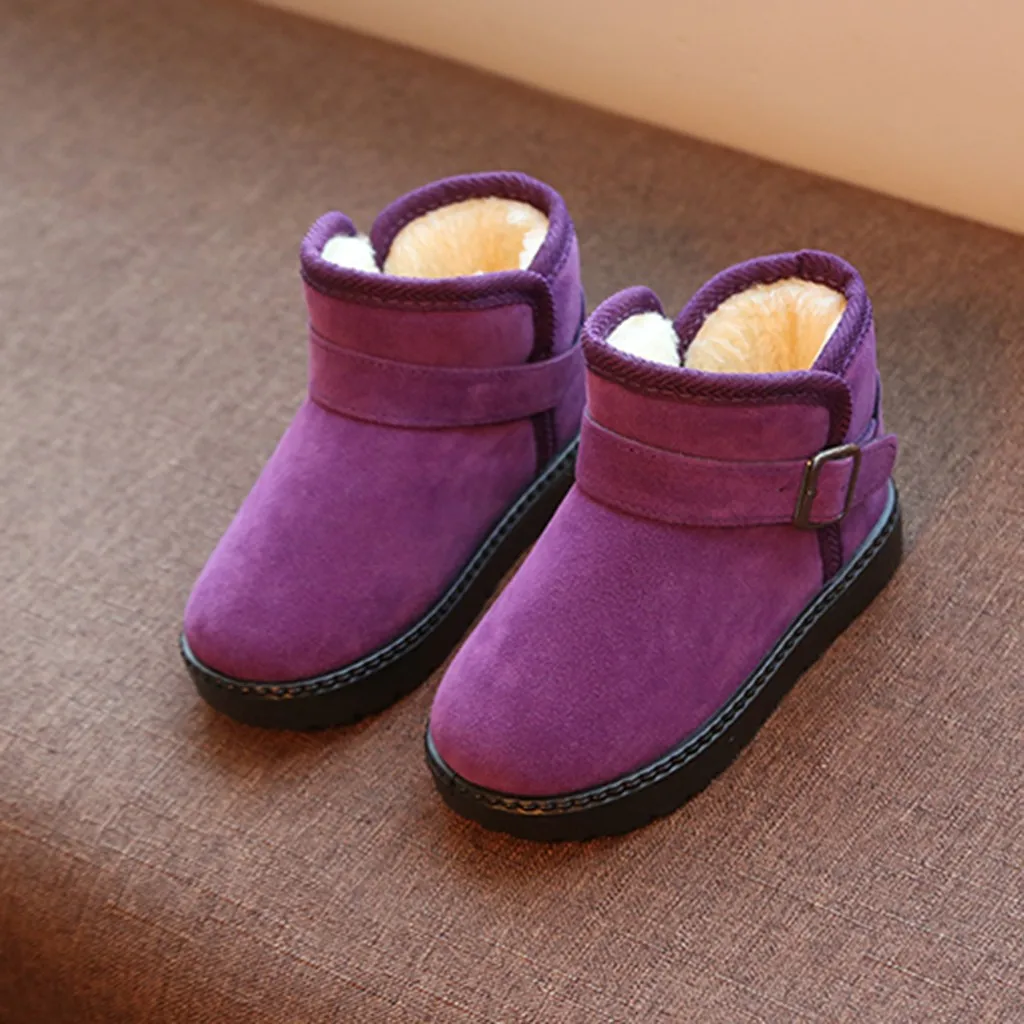 Г., новые стильные зимние детские однотонные теплые короткие сапоги ярких цветов для маленьких девочек зимние сапоги детские сапоги детская обувь