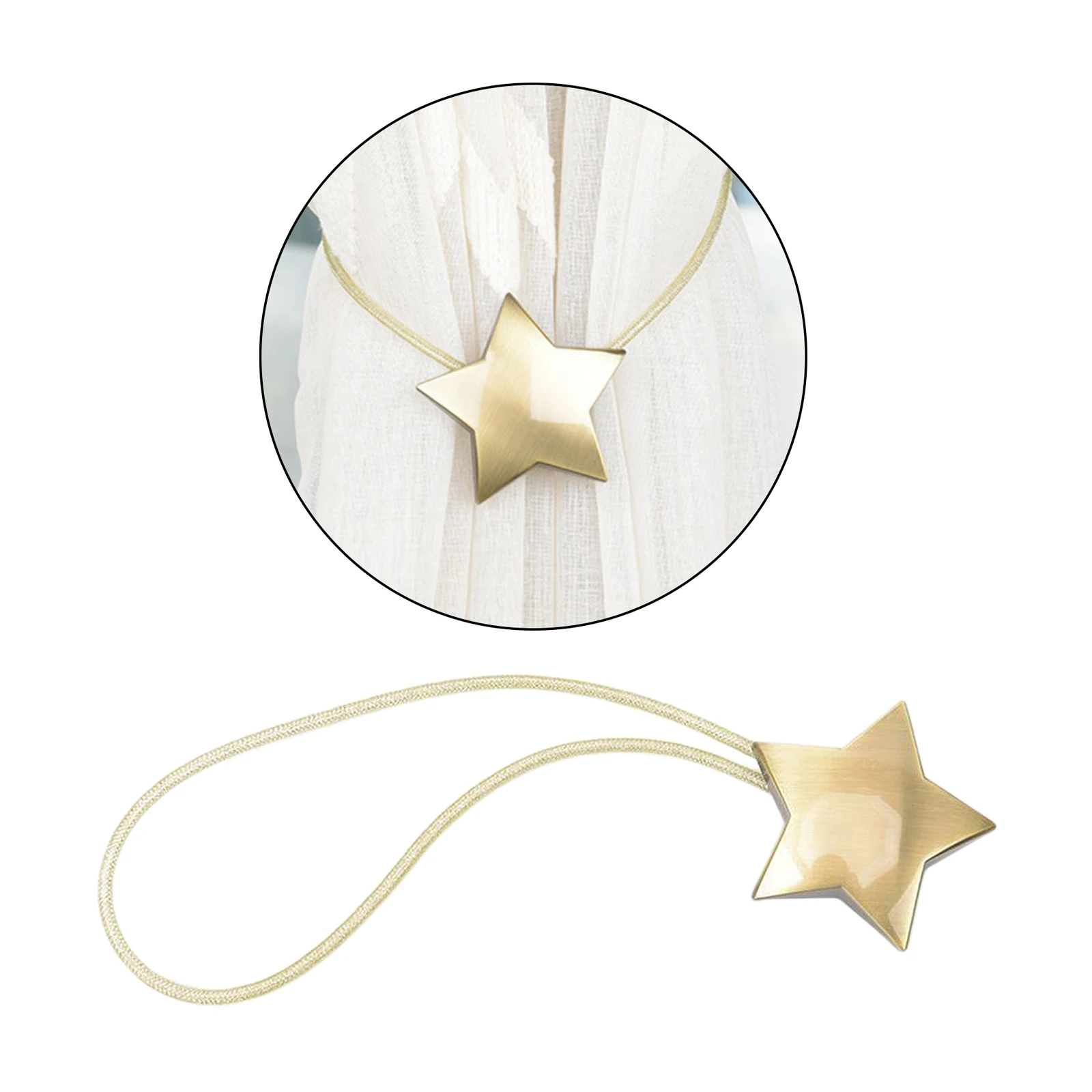Magnetic Curtain Clip Curtain Holders Tieback Buckle Clips Hanging Pentagram Buckle Tie Back Curtain Accessories