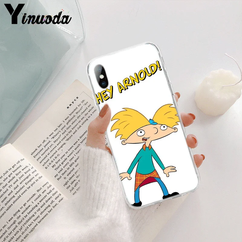 Yinuoda Hey Arnold TPU Мягкий силиконовый прозрачный чехол для телефона iPhone 8 7 6 6S Plus X XS MAX 5 5S SE XR 11 pro max