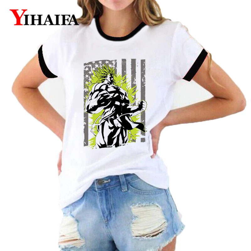 

Hipster 3D T Shirts Women Printed Tees Cartoons Super Saiyan Dragon Ball Z Graphic Tee Summer Short Sleeve Ladies Casual Tops