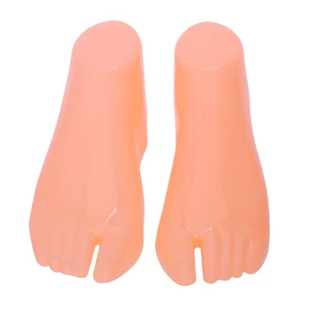 

Pair of Hard Plastic Feet Mannequin Foot Model Tools for Shoes Display (Adult Feet)