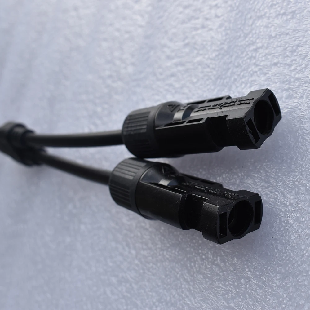 Solar panel connector cable Y type connector cable for flexible solar panel 2 input 1 output male female UV-resisted copper