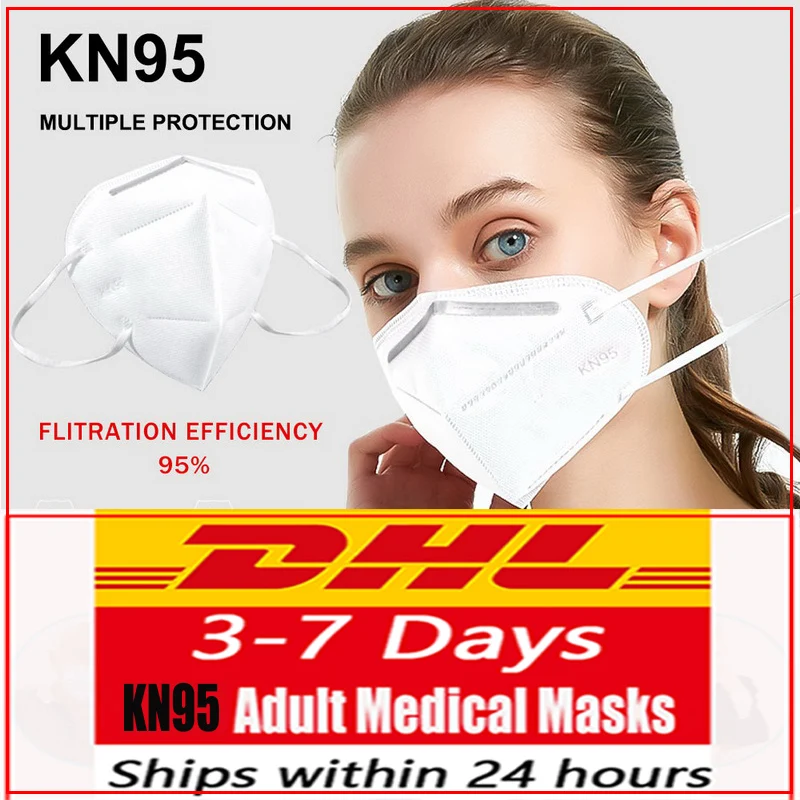 

10 Pcs KN95 Face Masks Dust Respirator KN95 Masks Adaptable Against Pollution Breathable Mask
