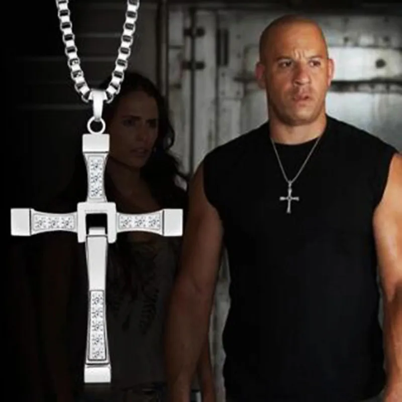 Megin D Fast And Furious 6 7 8 Hard Gas Actor Hip Hop Dominic Toretto Croce Collana Pendente Per Uomo Amico Regalo Gioielli Di Moda