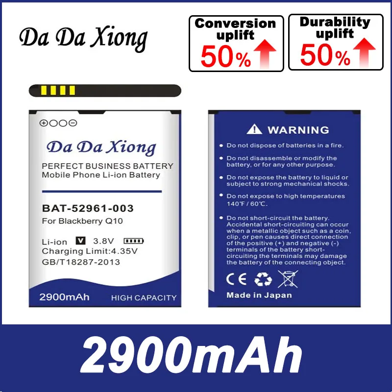 DaDaXiong 2900mAh ACC-53785-201 / BAT-52961-003 NX1 Сменный аккумулятор для Blackberry Q10 LTE SQN100-1 | Мобильные