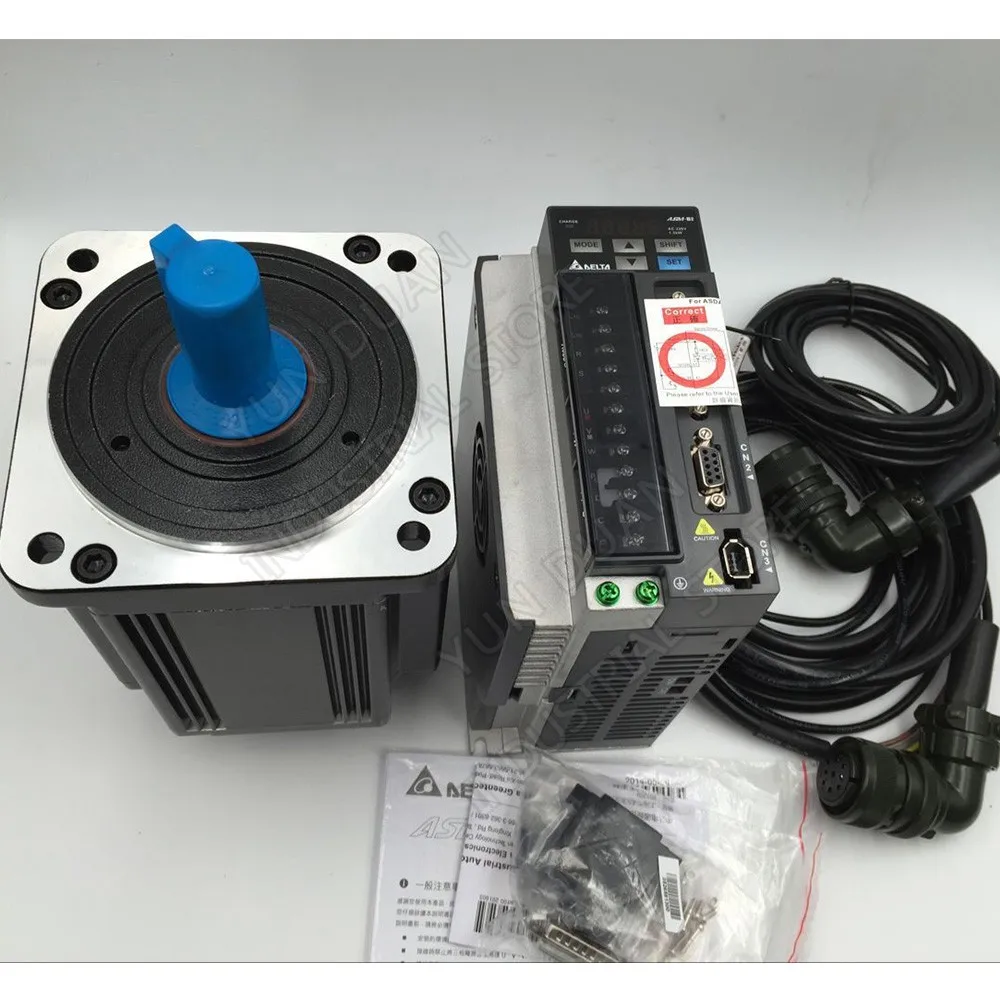 Новый Дельта 2KW 3PH 220V 2000 об/мин 3000 AC Серводвигатель привода 2000W 10NM 130 мм ASD B2 2023 B ECMA