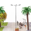 1:87/1:100 Scale Model 4 LED Luminous Street Lamp Lamppost Landscape Light DIY Train Model Decoration Sand Table Model 5