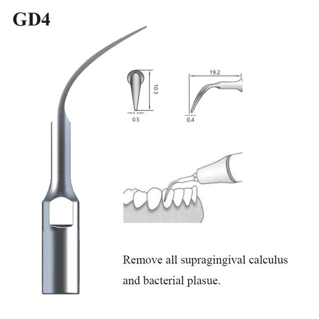 Dental Ultrasonic Scaler Tip Scaling Periodontics Endodontics Dentists Multifunction Endo Perio Scaling Tips Dental Instrument GD4