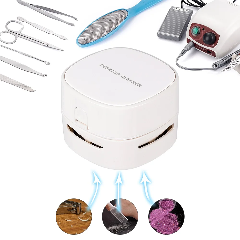 

MINI Desktop Cleaner Portable Nail Dust Collector Vacuum Cleaner Paper Dust Collection for Nail Manicure Tool Sofa Keybord Car