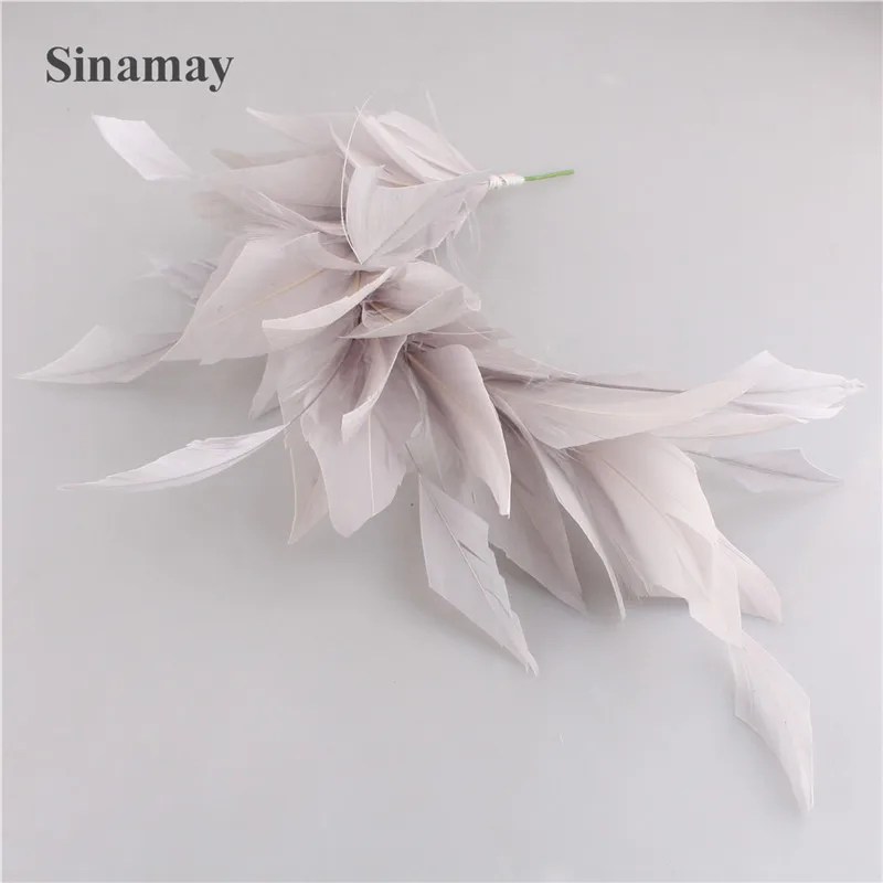 25-35CM Colorful Dyed Goose Feather Accessories DIY Wedding Hats Millinery  Decorations Elegant Party Clothes Feathers 1Pcs/Lot wedding hair clips