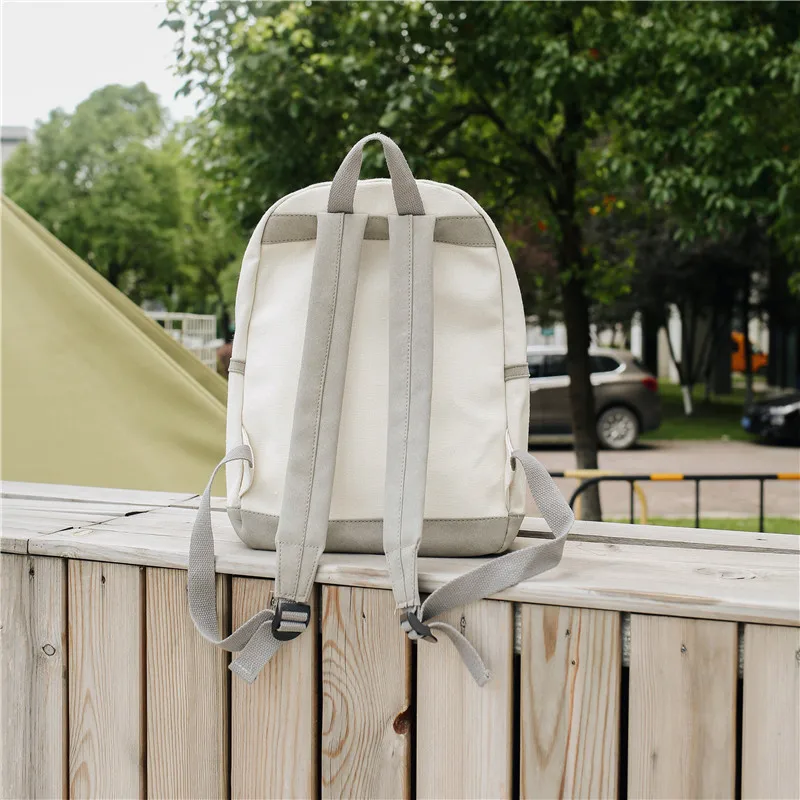 

Canvas Backpack 2019 Fresh Artistic WOMEN'S Bag Large Capacity Multi-functional Fashion Simple Versatile School Bag