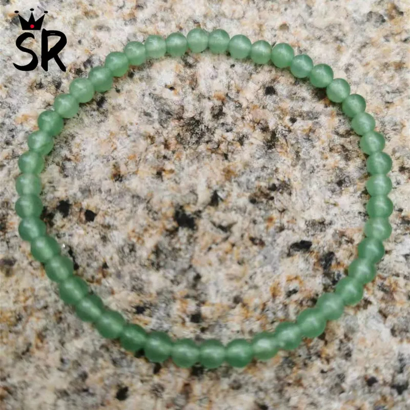 

SR Green Aventurine Bracelet 4mm Mini Gem Stone Yoga Bracelet Best Sweethearts Gift Bracelet For Man Women