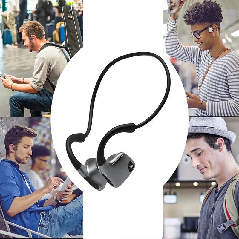 Наушники с ремешком для шеи для Bluetooth 5,0, Спорт на открытом воздухе Hands free беспроводная гарнитура с микрофоном hs
