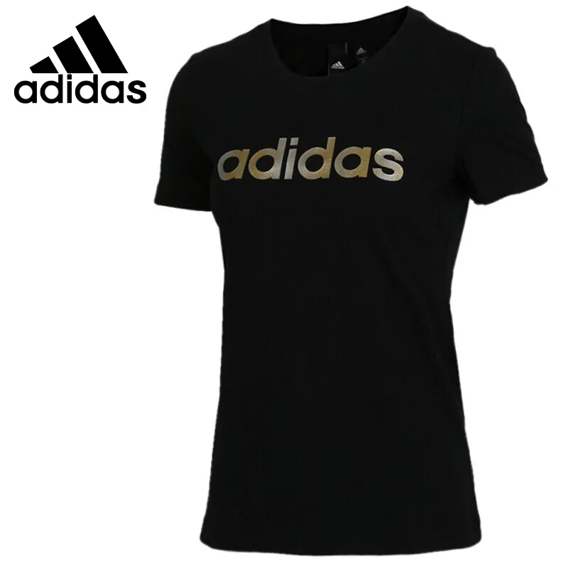 Новинка оригинальные женские футболки Adidas GFX SS T LINEAR спортивная одежда с коротким