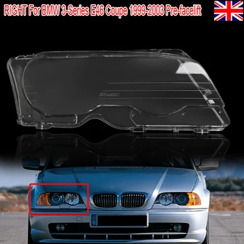

MagicKit Clear Front Right Headlight Cover Lens Fit BMW E46 2Dr Coupe/Cabrio 00-03 Pre-facelift 63126904298, 63128377278
