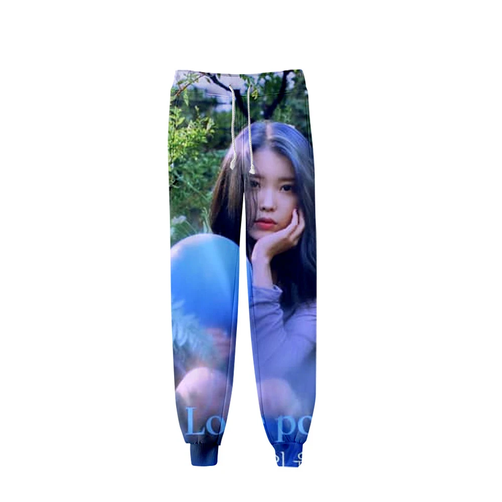 Брюки спортивные унисекс в стиле Kpop Singer IU джоггеры с 3D рисунком длинные штаны