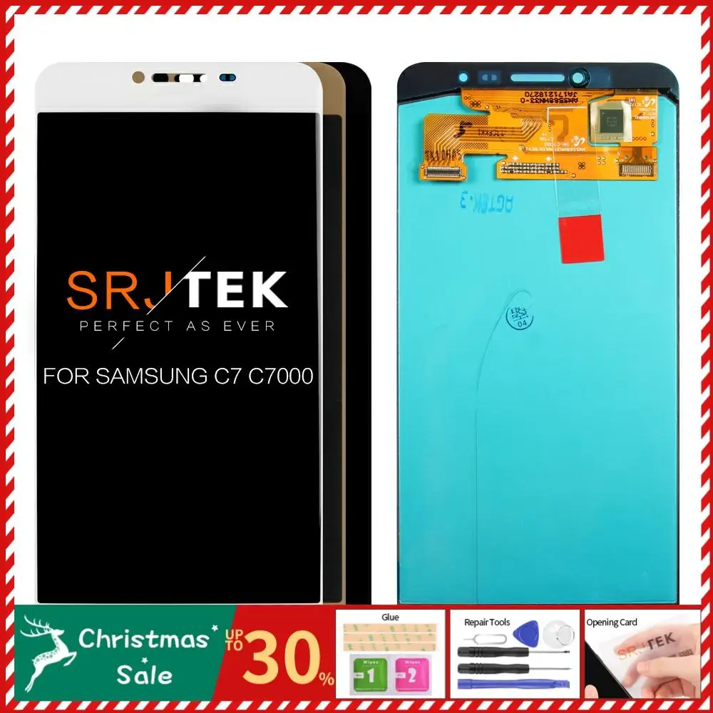 5," AMOLED lcd для samsung Galaxy C7 lcd дисплей C7000 сенсорный экран дигитайзер Замена для samsung C7 lcd